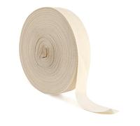 Nastro in twill di cotone, 20 mm, 50 m, per cucito a spina di pesce, nastro per cucito e artigianato, beige