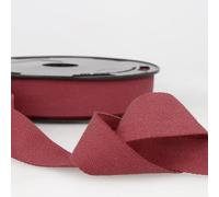 Nastro in twill di cotone, 5 m, larghezza 30 mm, colore: bordeaux Giddy Square