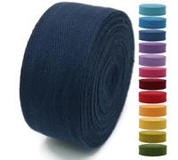 Nastro in twill di cotone da 5,1 cm, 3,8 cm, 2,5 cm e 2,5 cm, 9,1 m, 50+ colori, 100% cotone naturale da 2,5 cm, 3,8 cm e 5 cm, a spina di pesce, nastro di cotone per cucito, confezioni fai da te,