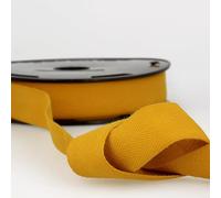 Nastro in twill di cotone giallo ocra, lunghezza 2 m, trama a spina di pesce, larghezza 25 mm Giddy Square