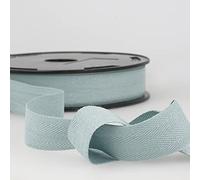 Nastro in twill di cotone, lunghezza 2 m, motivo a spina di pesce, larghezza 25 mm, colore: blu cielo Giddy Square
