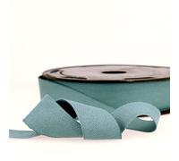 Nastro in twill di cotone, lunghezza 3 m, motivo a spina di pesce, larghezza 25 mm, colore: blu polvere Giddy Square