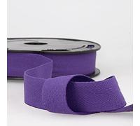 Nastro in twill di cotone, lunghezza 3 m, trama a spina di pesce, larghezza 25 mm, colore: viola Giddy Square