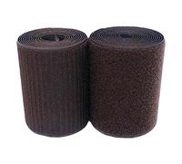 Nastro in velcro da cucire, Nastro da cucire con gancio e anello, strisce di nylon non adesive, 100 mm x 2 iarde, marrone scuro