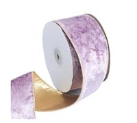 Nastro in velluto a faccia singola, Nastro con bordo in filo di velluto for lavori fai da te natalizi multicolore 10 iarde x 6,3 cm(Color 5)