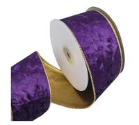 Nastro in velluto a faccia singola, Nastro con bordo in filo di velluto for lavori fai da te natalizi multicolore 10 iarde x 6,3 cm(Color 6)