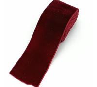 Nastro in velluto a faccia singola, Set di nastri di velluto multicolore 40 mm x 2 iarde 18 pezzi(Wine Red)