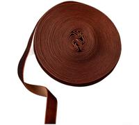 Nastro in velluto floccato da 10 m, per confezionare regali natalizi, decorare ghirlande e vari usi artigianali (1,5 cm marrone scuro)