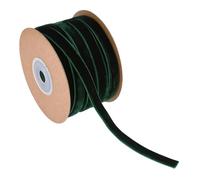 Nastro in velluto verde, 3/8 pollici, 20 yards Dark Green Velvet Fabric Vintage Thin Velvet Ribbon for Choker Gift Wrapping Hair Bows Flower Bouquet Wedding Fornitore di accessori per eventi (verde,