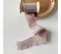 Nastro in vera seta pura stile Ins con bobine di legno Nastro con bordi sfilacciati Nastro da sposa per feste Nastro per biglietti d'invito-Fd859-30mmX2mts