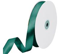Nastro in verde scuro per Natale, 2cm x 90 yards, singolo rotolo, morbido e spesso per decorazioni natalizie, confezioni regalo, fai-da-te e progetti creativi