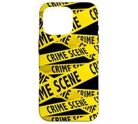 Nastro investigativo scena del crimine, scienza forense, polizia CSI Custodia per iPhone 16 Pro