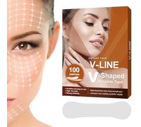Nastro invisibile a forma di V - adesivi per il trucco segreto, nastro per il lifting del collo | 100 pezzi di nastro per lifting facciale invisibile per doppio mento, nastro per il viso per il rughe,