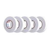 Nastro Isolante ADHES, Bianco, Fortemente Adesivo, 1,9 cm X 20 m, 5 Rotoli