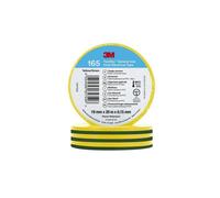 Nastro Isolante Elettrico PVC 10x 19mmx0.15mmx20m Temflex™ 165 Verde-Giallo 3M