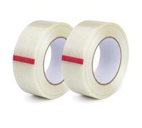 Nastro isolante in fibra, adesivo trasparente su un lato, larghezza 10-100 mm, lunghezza 25 m, ideale per imballaggi e sigillatura di batterie al litio, 2 pezzi.