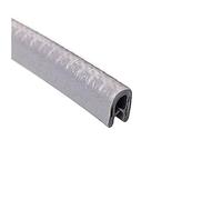 Nastro isolante in gomma per porte, Nastro paraspifferi in gomma a forma di U, flessibile, 1 m, con fessura in metallo(Gray,8Mm*6Mm)