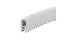Nastro isolante in gomma per porte, Nastro paraspifferi in gomma a forma di U, flessibile, 1 m, con fessura in metallo(White,17Mm*9Mm)