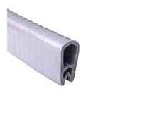 Nastro isolante in gomma per porte, Nastro paraspifferi in gomma a forma di U, flessibile, 1 m, con fessura in metallo(Gray,17Mm*9Mm)