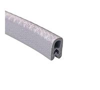 Nastro isolante in gomma per porte, Nastro paraspifferi in gomma a forma di U, flessibile, 1 m, con fessura in metallo(Gray,10Mm*7Mm)