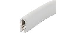 Nastro isolante in gomma per porte, Nastro paraspifferi in gomma a forma di U, flessibile, 1 m, con fessura in metallo(White,13.0Mm*7Mm)