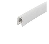 Nastro isolante in gomma per porte, Nastro paraspifferi in gomma a forma di U, flessibile, 1 m, con fessura in metallo(White,8Mm*6Mm)
