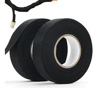 Nastro Isolante in Tessuto Industriale Cablato Resistente al Calore, Nastro Elettrico per Cablaggi in Temperatura, Avvolgimento Isolamento per Moto Automobile e Casa 2PCS, Nero