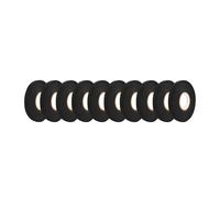 Nastro Isolante Telato Tessuto Nero Adesivo 10 Rotoli Cablaggio Cavi 18mm