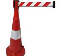 Nastro isolante telescopico for coni stradali retrattili - Nastro isolante telescopico for il controllo del traffico e dei pedoni(Red,2meters)