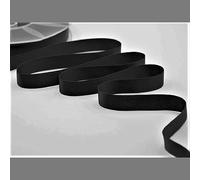 NASTRO ITALIANO FURLANIS DOPPIO RASO COLORE NERO VARIE MISURE | MADE IN ITALY - MORBIDO MANEGOLEVE DI ALTA QUALITA' (16mm)