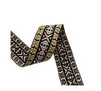 Nastro jacquard intrecciato da 10 metri con motivo geometrico a frange for accessori for indumenti, larghezza 3,6-4 cm Per Tende E Accessori(Yellow)