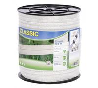 Kerbl Electric Fence Tape "Classic" 40mm, White, 200m - 1 pz.