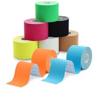 Nastro Kinesiologico 8 Rotolo, 5 cm x 5 m Tape Kinesiologico Muscolare Cerotto, Impermeabile e ad Alta Elasticità, Kinesio Tape per Ginocchio, Articolazioni, Supporto Muscolare, Schiena e Polso