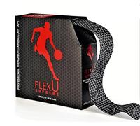 Nastro kinesiologico FlexU; Nuovo e migliorato Super-Saver bulk Pack 140 pre-tagliati a forma di I 5X25 cm o 35 metri continui. Pro-Grade, ipoallergenico; (Nero pretagliato)