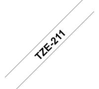 Nastro laminato Brother TZe 6mm nero su bianco resistente esterno interno