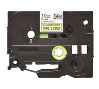 P-TOUCH TZEC31 - Denominata fascia scritta laminata, nera in giallo signale, 12mm
