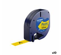 Nastro Laminato per Etichettatrici Dymo 91202 12 mm LetraTag® Nero Giallo [10