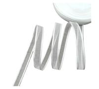 Nastro largo in organza, 91,4 m/rotolo, 10 mm, per decorazioni fai da te, fatto a mano, colore bianco