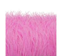 Nastro laterale di alta qualità in boa di piume di struzzo nero da 1 m per cucire bordi di vestiti, decorazioni per abiti da sposa, creazioni artigianali, rosa scuro, 10-15 cm