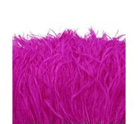 Nastro laterale di qualità superiore in boa di piume di struzzo nere da 1 m per cucire bordi di vestiti, decorazioni per abiti da sposa, creazioni artigianali, rosa rossa, 15-18 cm