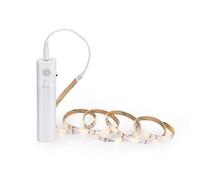 Nastro LED a bassa tensione, ideale per creare atmosfere calde. Con facile installazione e sensore di movimento, illumina quando si avvicina, migliorando i tuoi spazi.
