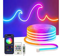 Nastro LED Neon 5M Striscia LED RGBIC Controllo Intelligente via App Flessibile