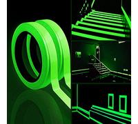 Nastro luminoso 2PCS, 10m x 10mm Bagliore in nastro scuro Nastro adesivo fluorescente impermeabile Nastro di avvertimento per scale Forniture per palcoscenico Decorazione (Luce verde)