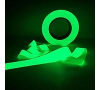 Nastro Luminoso Fluorescente Non Adesivo in Tessuto di Lino, Lavabile, 3 cm x 5 m, Che Si Illumina al Buio, for Decorazioni Fai da Te, segnature, Confezioni Regalo(Apple Green,2PCS)