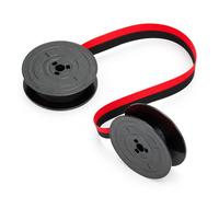 Nastro Macchina da Scrivere GR4 Nero Rosso compatibile Olivetti Lettera 32 | In nylon da 10 m su doppia bobina Ø 52 mm, adatto anche ai modelli 22, 25, 35, 42, 82, Studio 44 e 45, Valentine