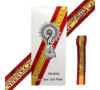 Nastro Madonna del Pilar Benedetta - Misura originale 36,5 cm - Bracciale in seta 40 cm - Colori disponibili - Simbolo di fede, devozione e tradizione spagnola - Unisex (Spagna)