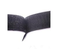 Nastro magico riutilizzabile con gancio e anello for carichi pesanti - Striscia di in nylon autoadesiva bifacciale for artigianato fai-da-te, organizzazione della casa(Black 1Meter,30mm Wide)