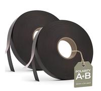 Nastro magnetico A e B, strisce magnetiche autoadesive, 2 m + 2 m | Due rotoli aderiscono insieme. Adatto per tende, tende a rete, armadi e guarnizioni per porte di roulotte. Retro adesivo