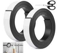 Nastro magnetico autoadesivo, forte striscia magnetica A+ B, striscia magnetica, autoadesiva, forte colla magnetica, per zanzariere, tende (2 m + 2 m) 2 rotoli