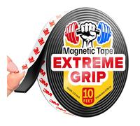 Nastro Magnetico Calamitato Flessibile - Banda Magnetica Da 1,27 cm X 304,8 cm Con Forte Adesivo - Rotolo Magnetico Da 3m Perfetto Per Progetti Artigianali E Fai Da Te - Magneti Anisotropi Adesivi